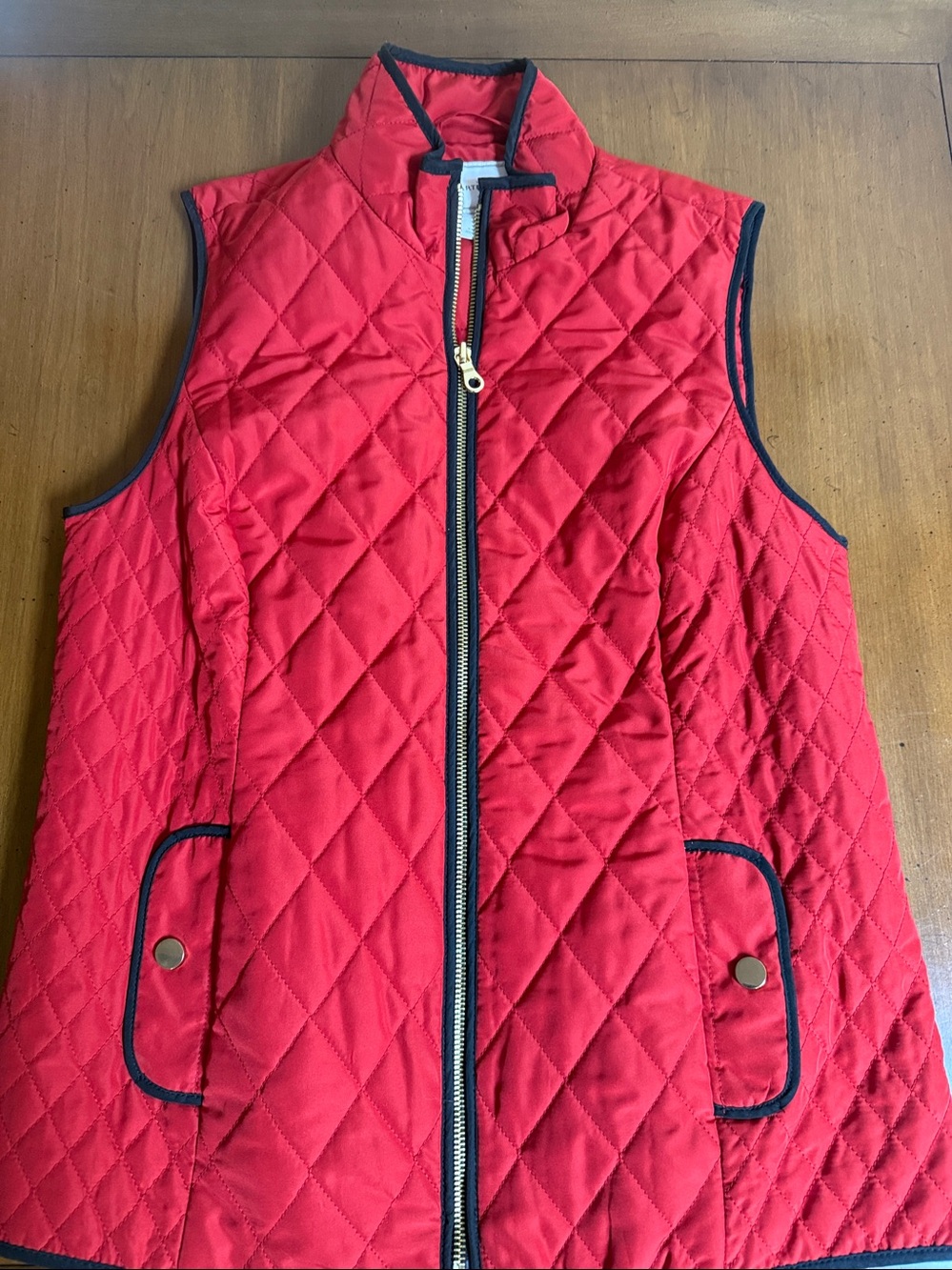 Charter Club Women Red Quilted Vest XS